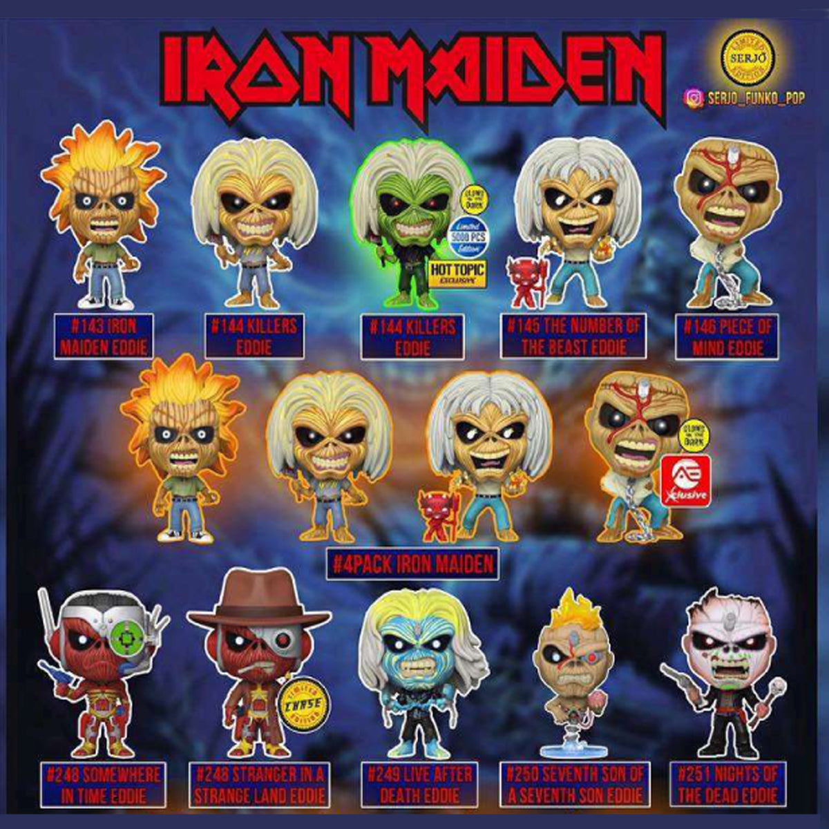 IRON MAIDEN Funko Pop - SIGNED
