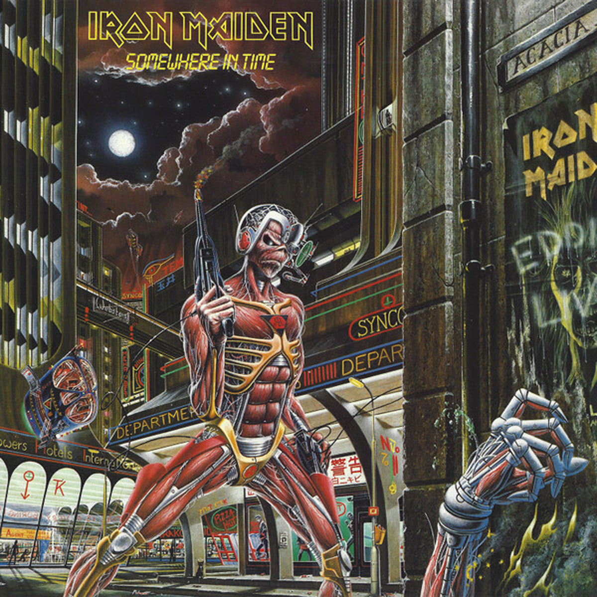 IRON MAIDEN Somewhere in Time LP - SIGNED