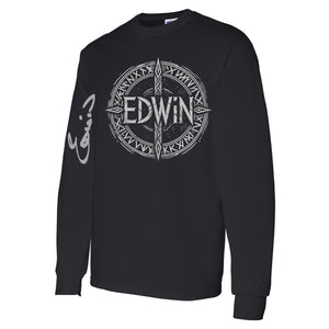 White Logo Mens Long Sleeve