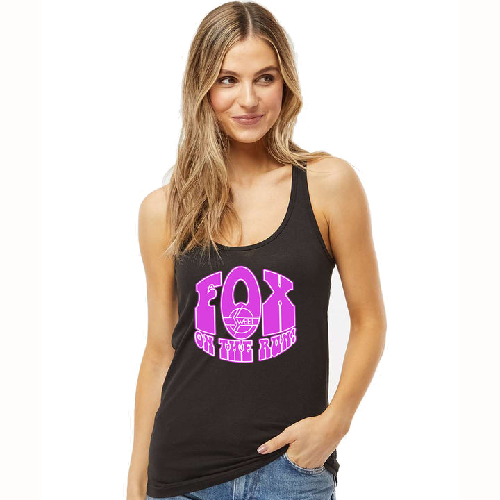 Fox On The Run Girl Racerback Tank