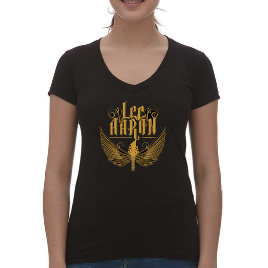 Guitar Wings Girl V-Neck