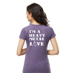 Heavy Metal Love Purple Heather Girl T