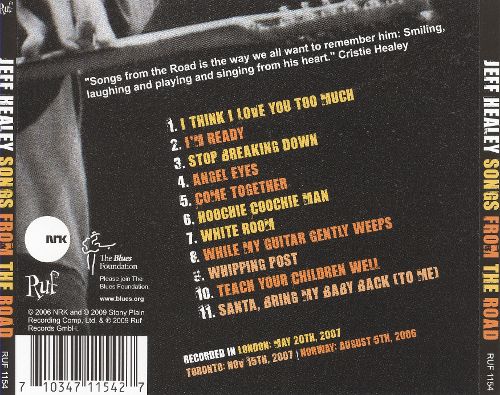 Songs From The Road CD (2009)